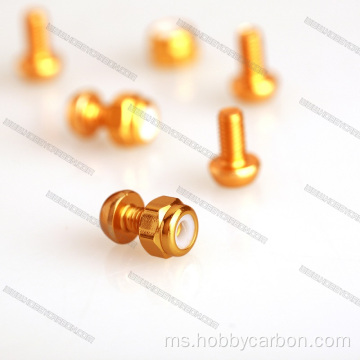 M3 Anodized Aluminium Hex Nylon Lock Nut Hobbycarbon